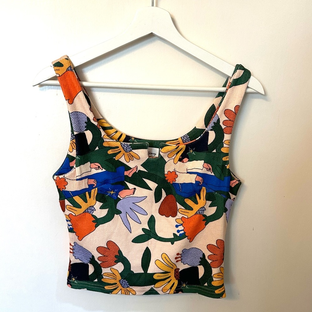 PANTS AND CROP TOP COLORFUL PRINTED SET